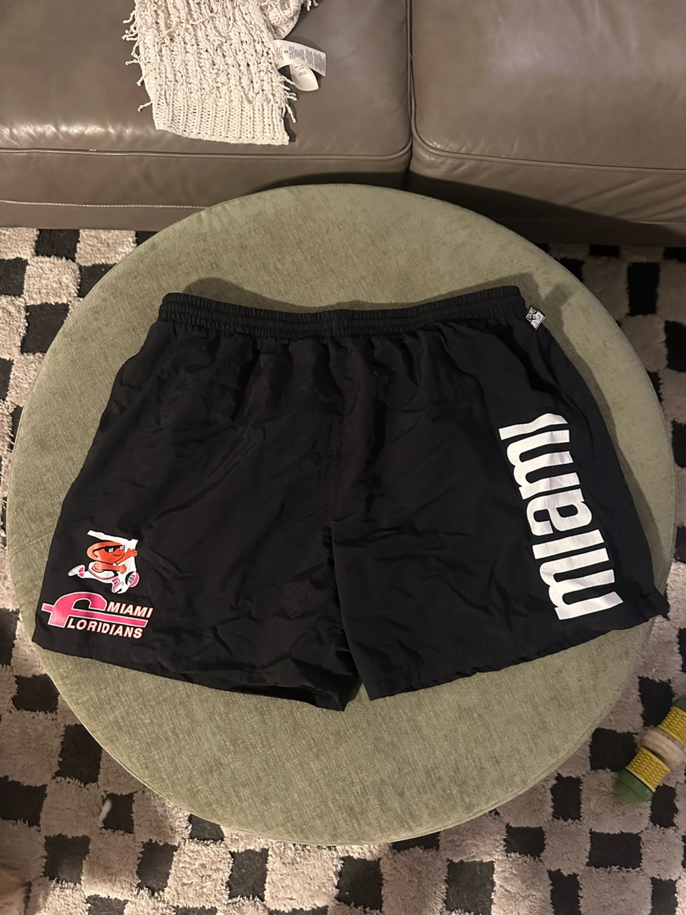 Mitchell & ness Miami Floridians Shorts with White Tag and Red Size Label